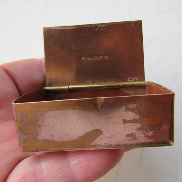 Vintage Copper and Enamel Butterfly Box - Picture 4 of 7